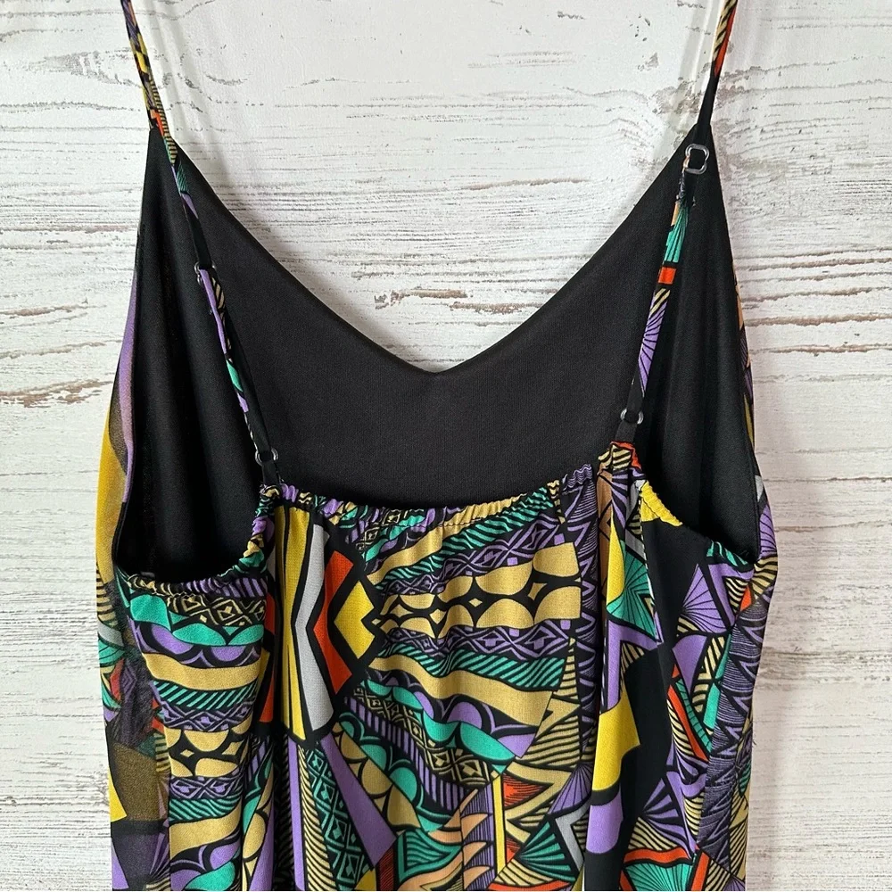 TOBI VINTAGE 90s Geometric Abstract Slip Dress S Made in USA - Picture 9 of 12